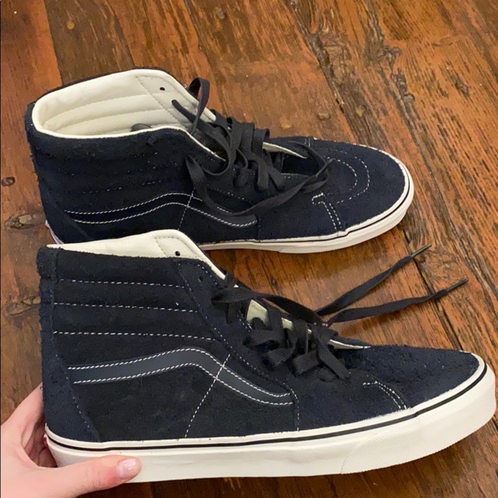 Hightop mens navy suede vans